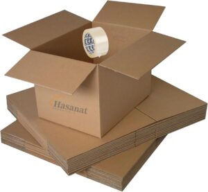 Hasanat Essentials 3 PLY Cardboard Box (35x35x20CM / 14x14x8Inches) shipping, moving, packing, storage, storage box 3 ply empty carton 5 pcs