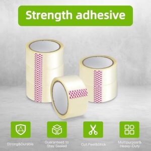 1 Roll Packing Tape, 2 inches x 50 yards Strong Heavy Duty Packaging Tape for Sealing Parcel Boxes, Moving Boxes Houses, Large Postal Bags, Office Supplies, Green