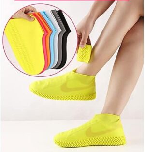 ELECDON Waterproof Silicone Shoe Covers - Reusable Non-Slip Rubber Rain Shoe Protectors, Unisex for Outdoor Activities, 1 Pair, Size S