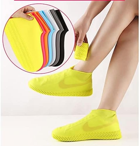 ELECDON Waterproof Silicone Shoe Covers - Reusable Non-Slip Rubber Rain Shoe Protectors, Unisex for Outdoor Activities, 1 Pair, Size S